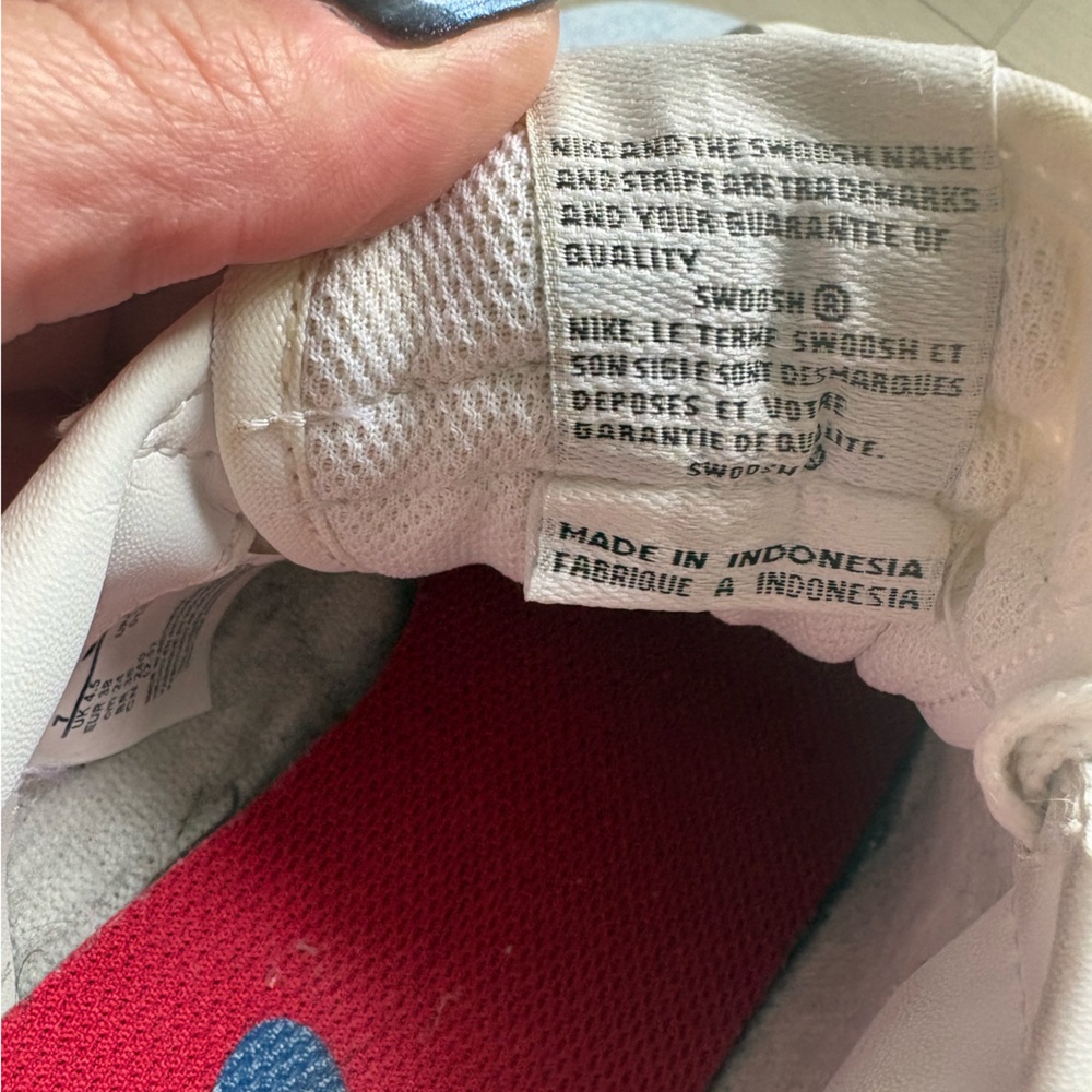 Nike Cortez Forest Gump White Red Blue Size 7 Classic Leather - Picture 5 of 6
